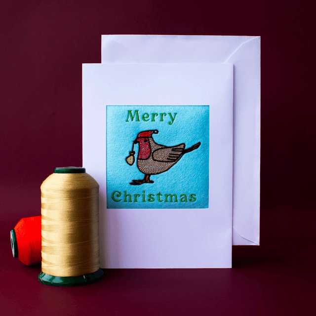 Embroidered Christmas Cards